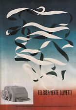 PUBBLICITA1946 OLIVETTI TELESCRIVENTE TRASMISSIONE MESSAGGI DISTANZA FILO FUTURO