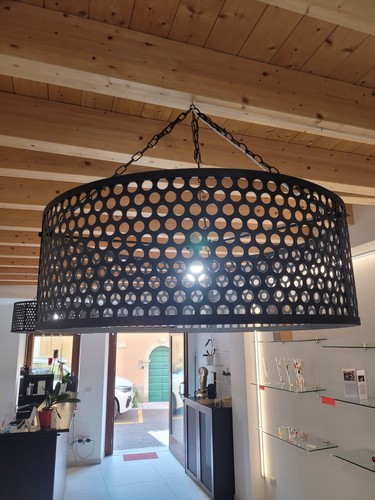 Lampadario ferro battuto - lampadario, in