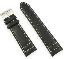 CINTURINO ORIGINALE PERSEO PER OROLOGIO AVIATORE BARACCA FIBBIA NERA ANSA 22 mm