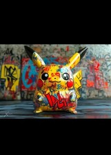 X-ART PIKACHU Street Art Edizione Limitata N*1/8 Firmato con Certificato 