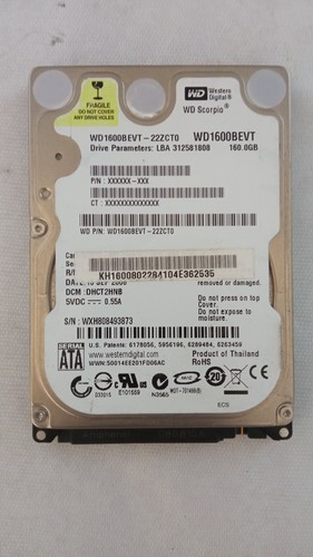Hard disk 160gb sata - 2.5",