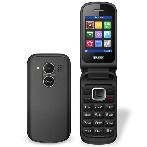 Saiet candy telefono - flip, nero
