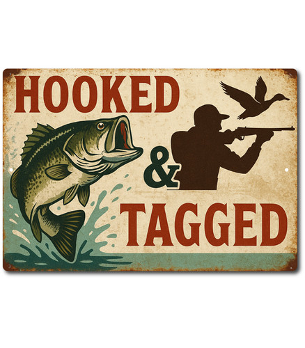 Insegna latta 12x8 hooked - latta, &