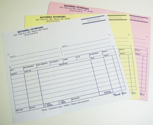 Printed part forms 250 sets - 250,