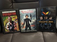 (3) Resident Evil Retribution / Predator / Pacific Rim Uprising dvd's