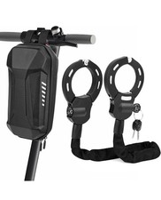 Lucchetto Catena Antifurto Per Bici Monopattino Moto Scooter Con Borsa Manubrio
