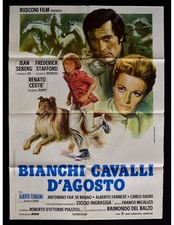 manifesto BIANCHI CAVALLI D'AGOSTO renato cestiè jean seberg cane A361
