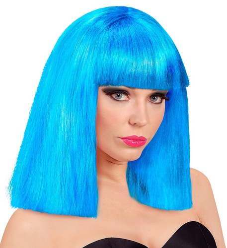 Parrucca showgirl azzurra - parrucca,