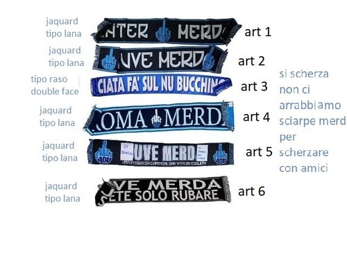 Sciarpa sfotto squadre calcio - sciarpa,