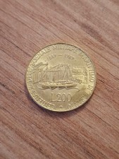 Moneta Da 200 Lire Centenario Dell'Arsenale Militare Marittimo Di Taranto 1889 