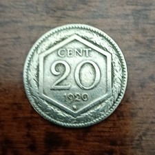 20 CENTESIMI ESAGONO 1920 VITTORIO Emanuele III