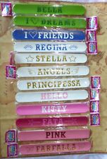 SHOKKY BANDZ SLAPZ DIVA - Lotto 12 Braccialetti con Scritte Glitterate cm 22 x 3