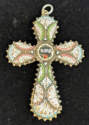 Ciondolo croce millefiori