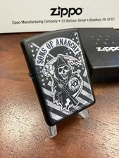 Zippo Lighter SONS OF ANARCHY GRIM REAPER Black Matte 2020 NEW IN BOX RARE
