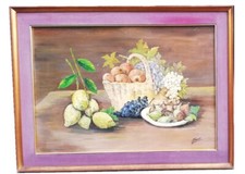  Natura morta Dipinto Olio su masonite con  cornice  Misura Quadro cm 50x70