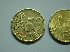50 centesimi Germania 2002 difetto di conio moneta rara.