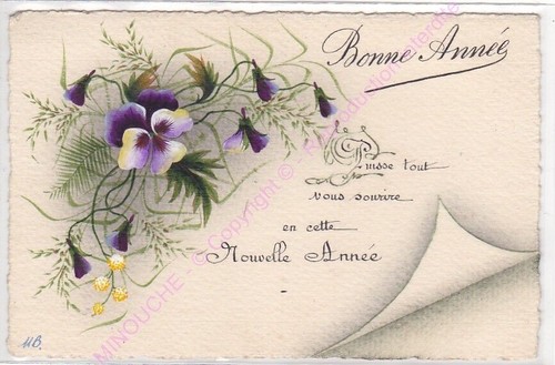 Cartolina fantasia buona anno - cartolina,