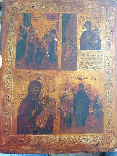 Grande rara antica icona - , russa