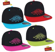Cappello snapback FIORE LOTO FLOWER visiera piatta skate rapper cotone cap RAP