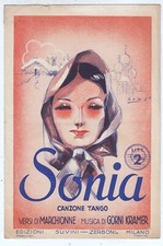 Spartito sonia canzone - sonia, tango