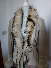 Giacca In Pelle Vintage Con Inserti In Pelliccia