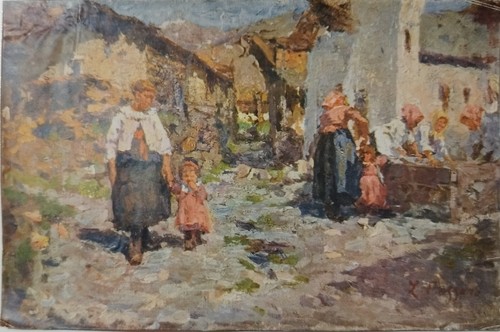 Antica stampa colori prima - stampa,