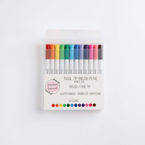 Double ended brush pens - double,