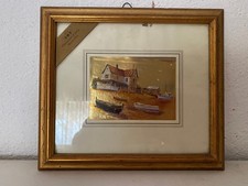 QUADRETTO CREAZIONI ARTISTICHE SERIE ORO CASA e BARCHE