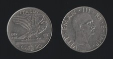 50 CENTESIMI 1939 XVII IMPERO MAGNETICA - VITTORIO EMANUELE III