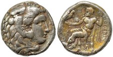 MACEDONIA Alessandro III Magno Il Grande Tetradracma fourrée