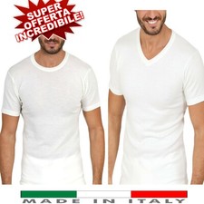 3 maglia intima uomo 100% lana