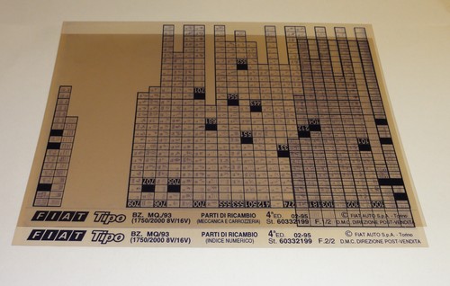 Microfiche catalogo ricambi - catalogo,