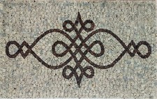 "Antica Roma" Rosone Mosaico in granito lucido su rete 80x50x1 cm COD. RUD-CCL