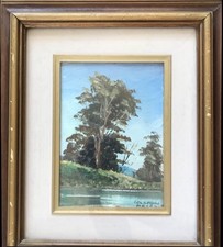 COLOMBINI MAURILIO, Olio Su masonite, 13x18 Cm. Scuola Toscana