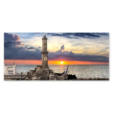 Lupia Quadro su Tela Canvas DEEP 65X143 GENOVA - LANTERNA GIORNO