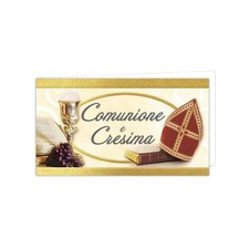 20 PZ Bigliettini Bigliettino BOMBONIERA COMUNIONE e CRESIMA 1BM4