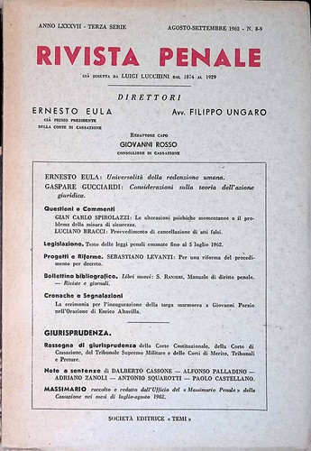 Rivista penale anno lxxxvii - penale.,