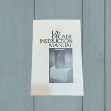 JBL L26 Decade Manuale Istruzioni Funzionante