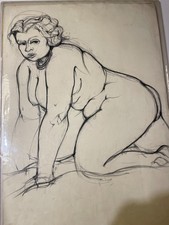 ESPRESSIONISMO GRANDE DISEGNO A MATITA GRASSA, NON FIRMATO META' XX SEC GERMANIA