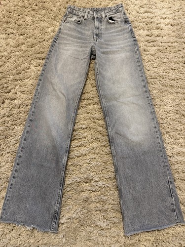 Jeans zara grigio gamba - jeans, larga