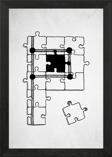 Puzzle pezzi incorniciato wall - pezzi,