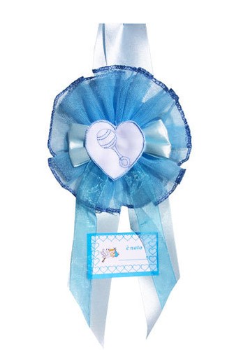 Fiocco nascita azzurro - fiocco,