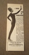 Spray SVELT l'aria che fa dimagrire, Pubblicità Anni 60 Vintage Advertising Raro