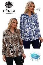 PERLA OVERSIZE Maculata Camicia donna vestibilità regolare made in Italy