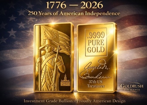 9999 lingotto oro puro 1776 - lingotto,