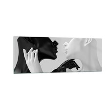 Quadro su Vetro 140x50cm Nero