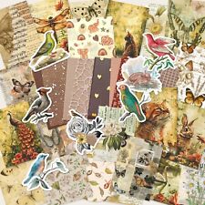 Kit diario spazzatura natura vintage scrapbooking carta rottamata collage effimera