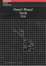 1992 HONDA TILLER F210 OWNER'S