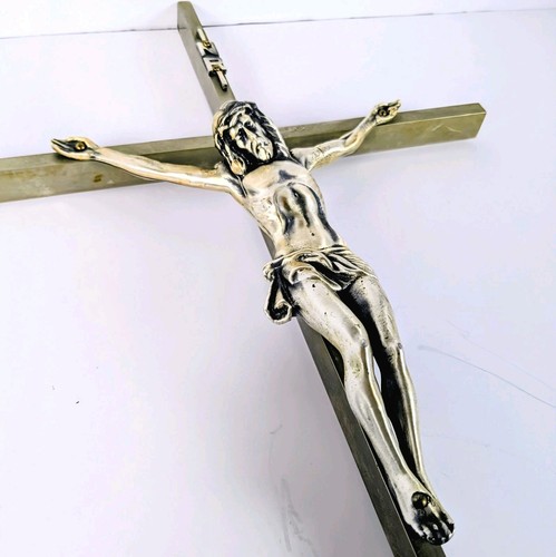 Crocifisso tono argento - , metà