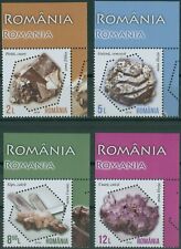 Romania 2018 Minerali Geologia Cristalli Rocce Gemme Estrazione Quarzo Gesso 4v MNH